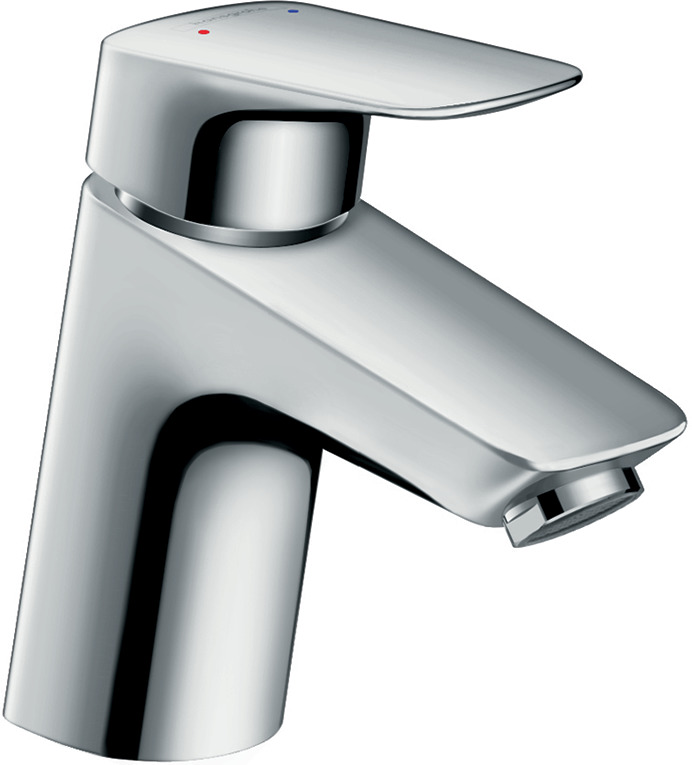 Single lever basin mixer 70 for LowPressure/vented hot water cylinders with push-open waste set