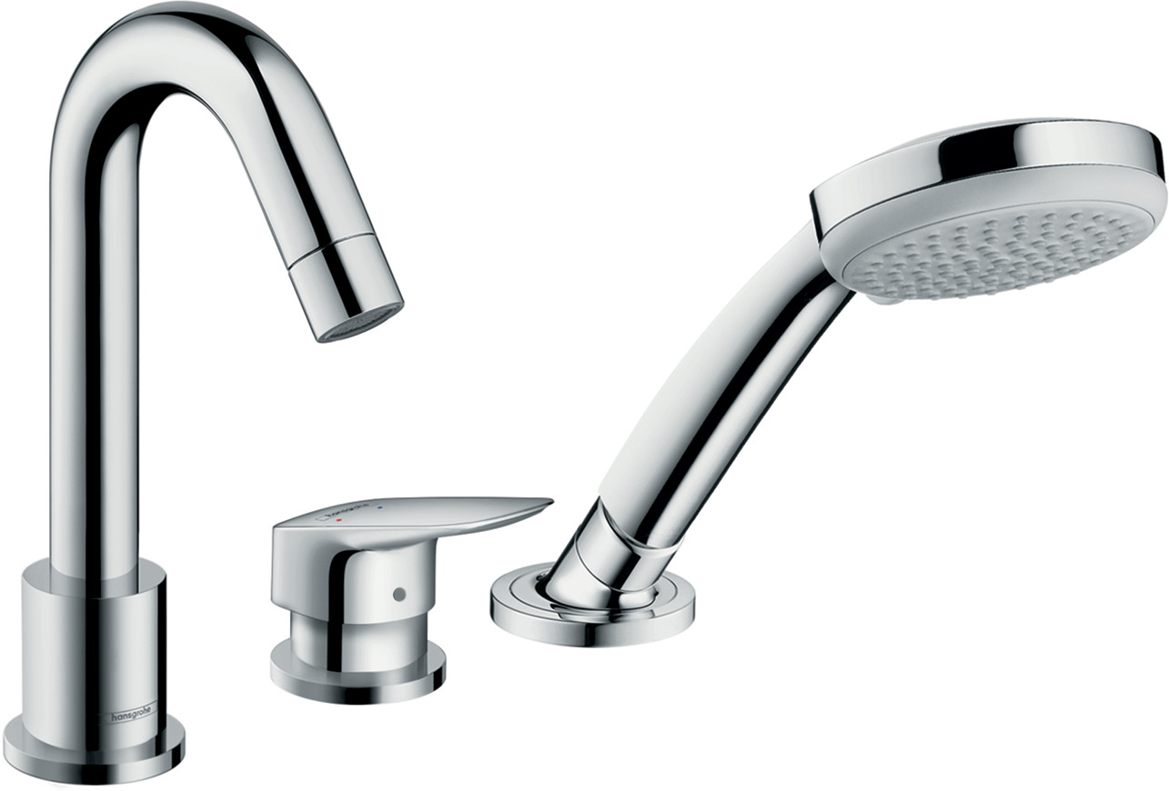 3-hole rim mounted single lever bath mixer for Secuflex