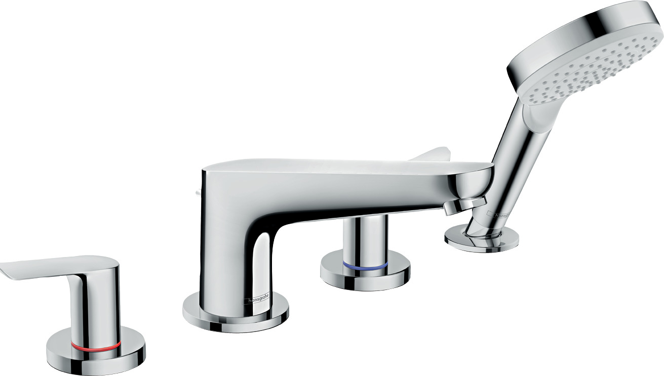 4-hole rim mounted bath mixer