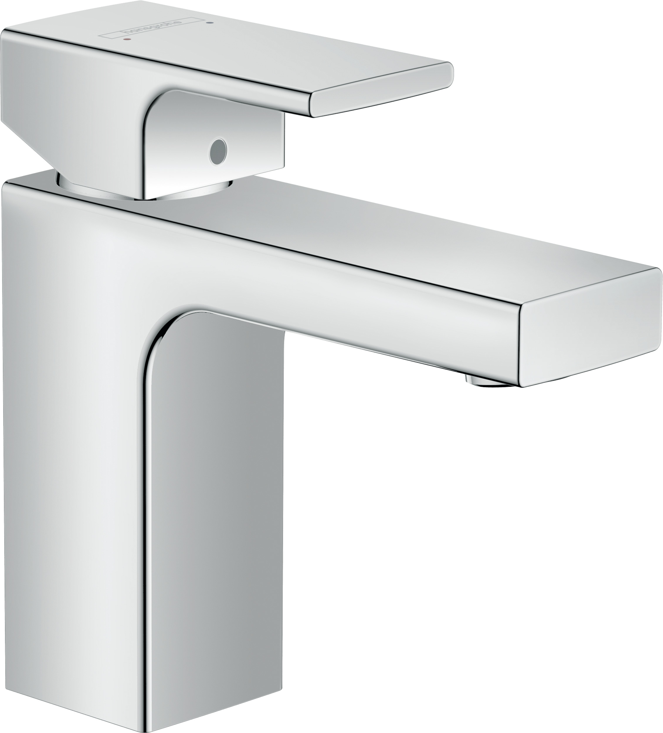 Single lever basin mixer 100 with isolated water conduction and metal pop-up waste set