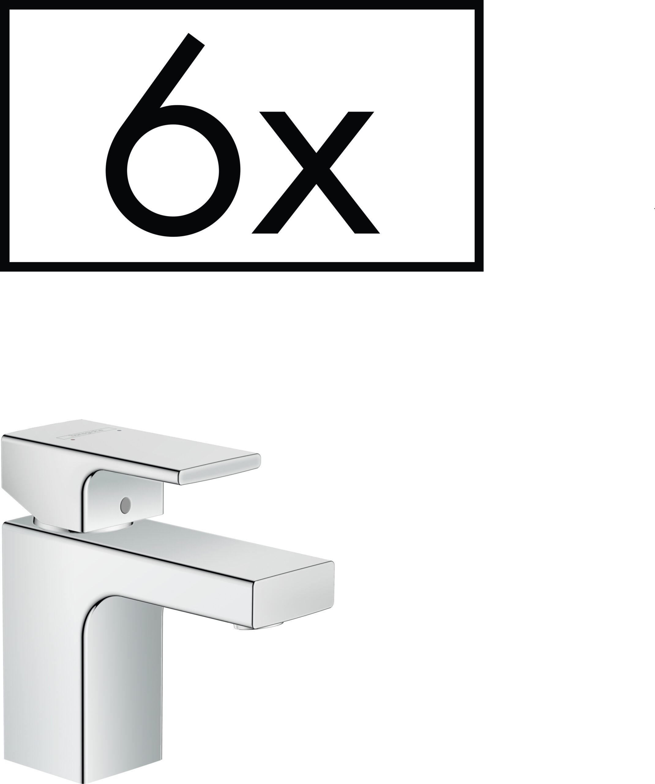 Single lever basin mixer 70 with isolated water conduction and pop-up waste set project pack (6 pcs.)