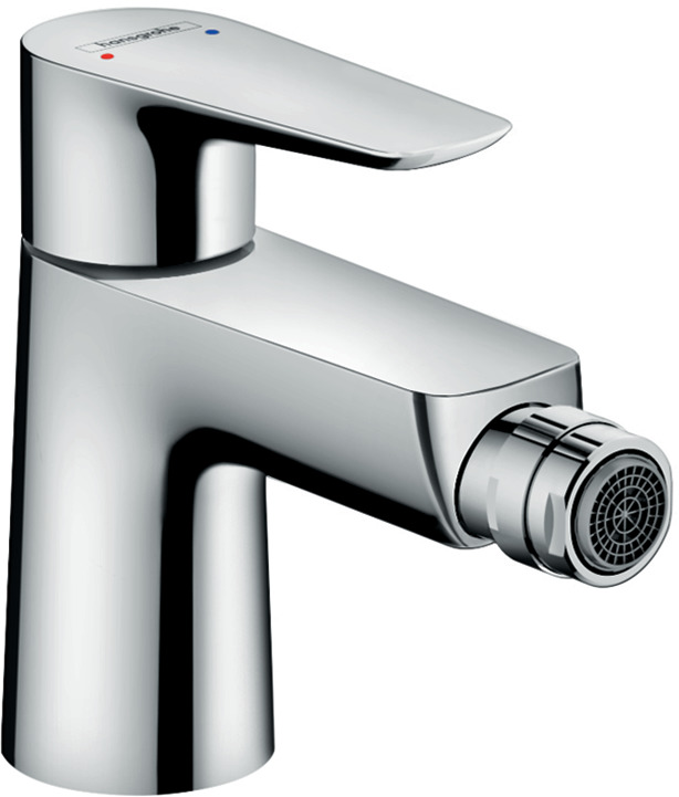 Single lever bidet mixer with pop-up waste set