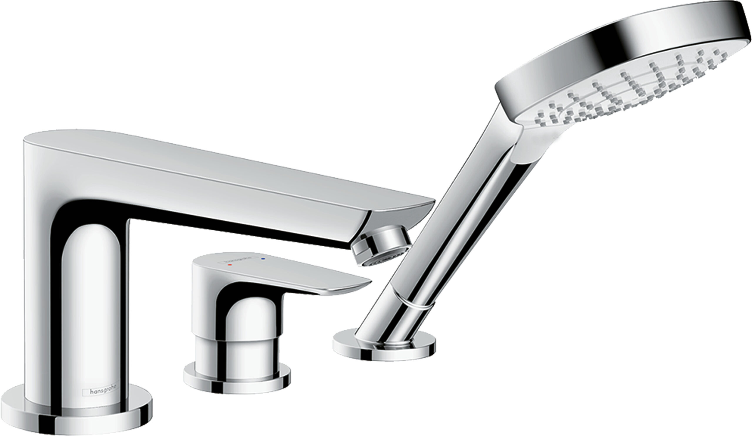 3-hole rim mounted single lever bath mixer for Secuflex