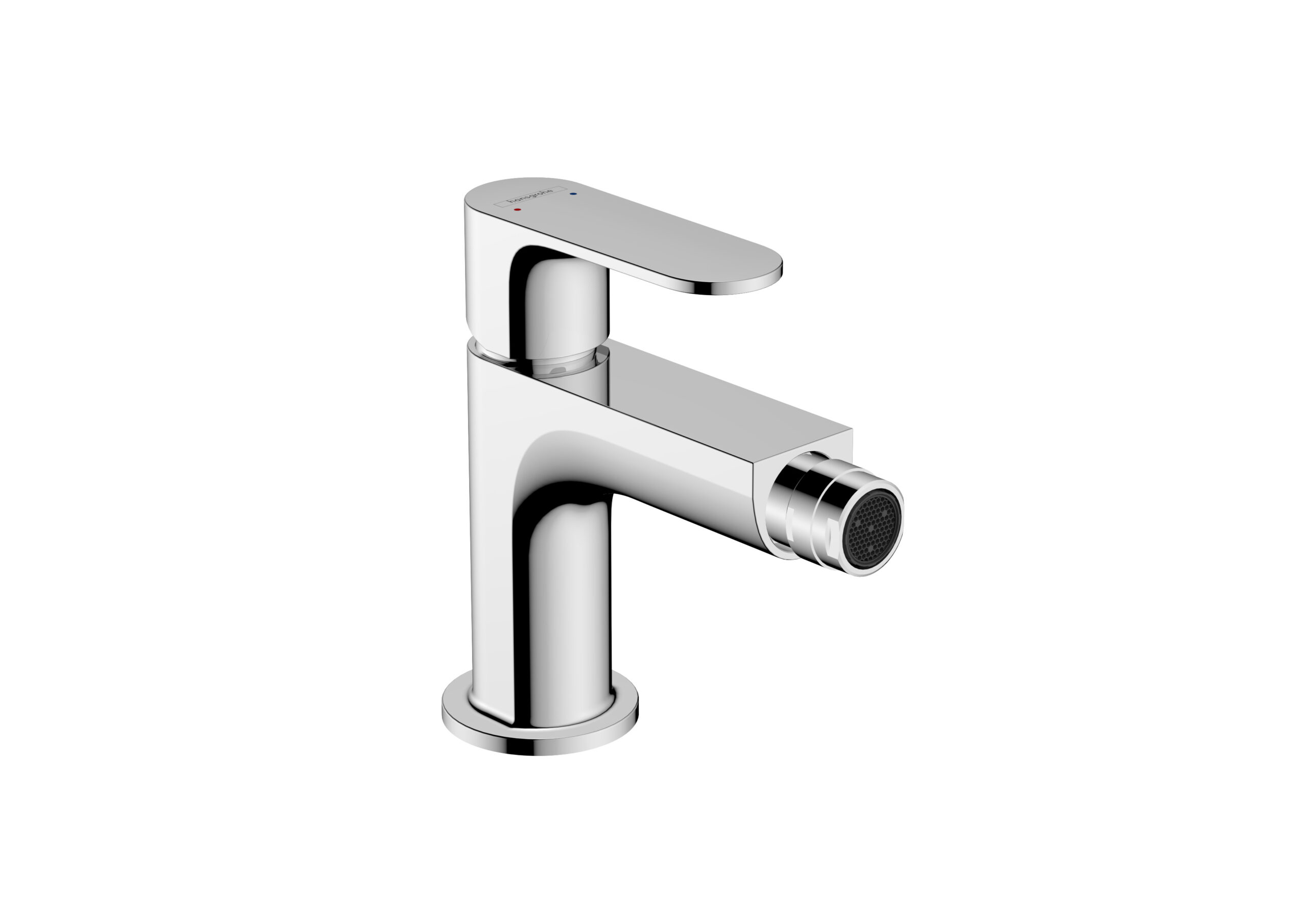 Single lever bidet mixer with pop-up waste set