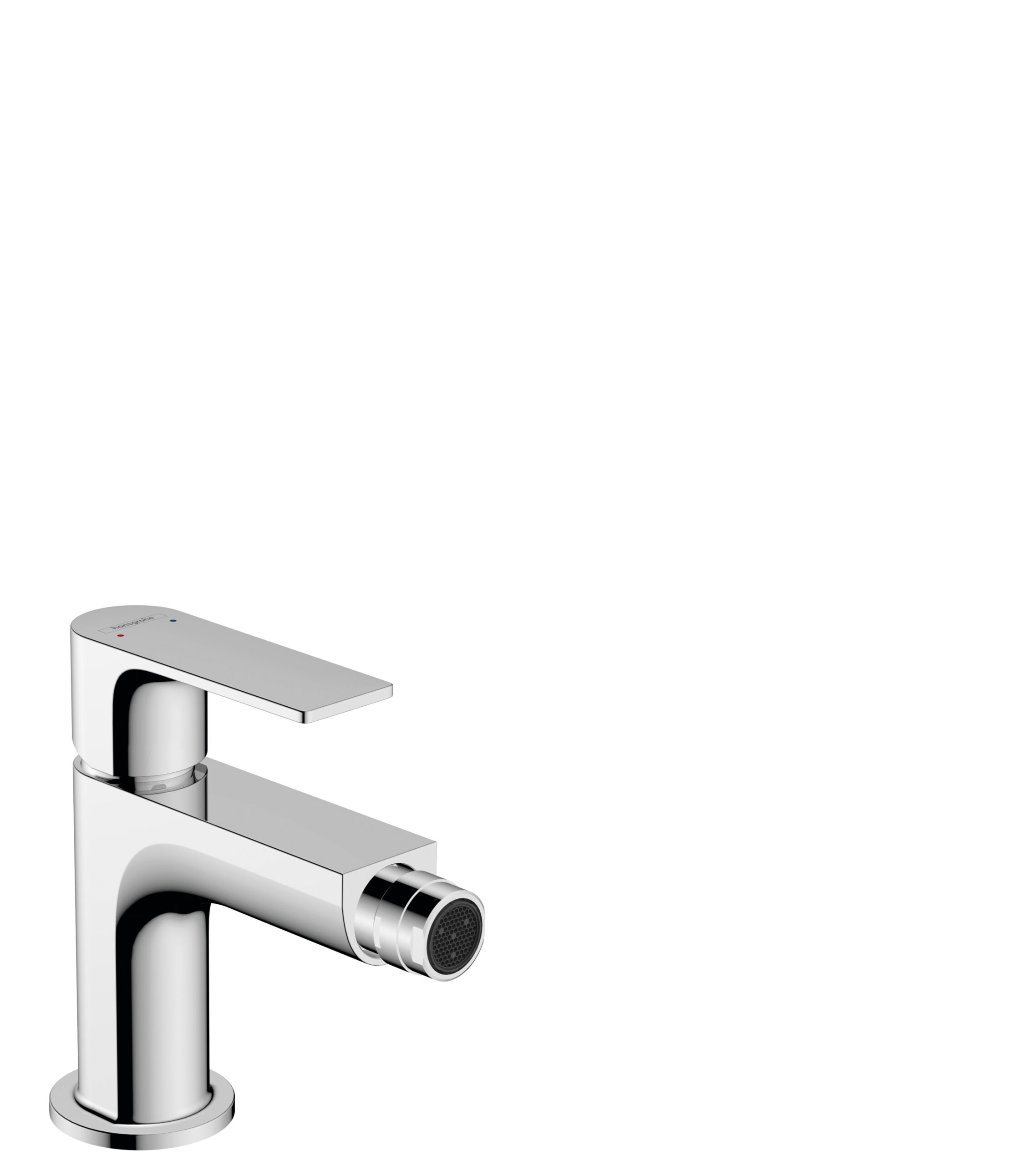 Single lever bidet mixer with pop-up waste set
