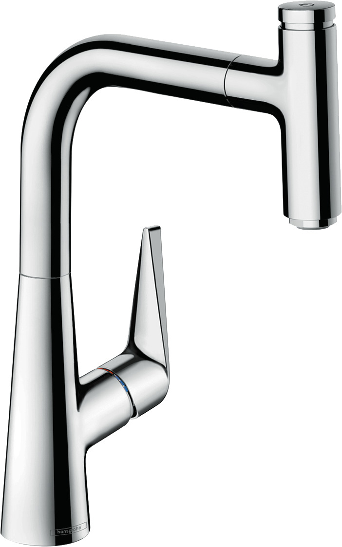 Single lever kitchen mixer 220, pull-out spout, 1jet