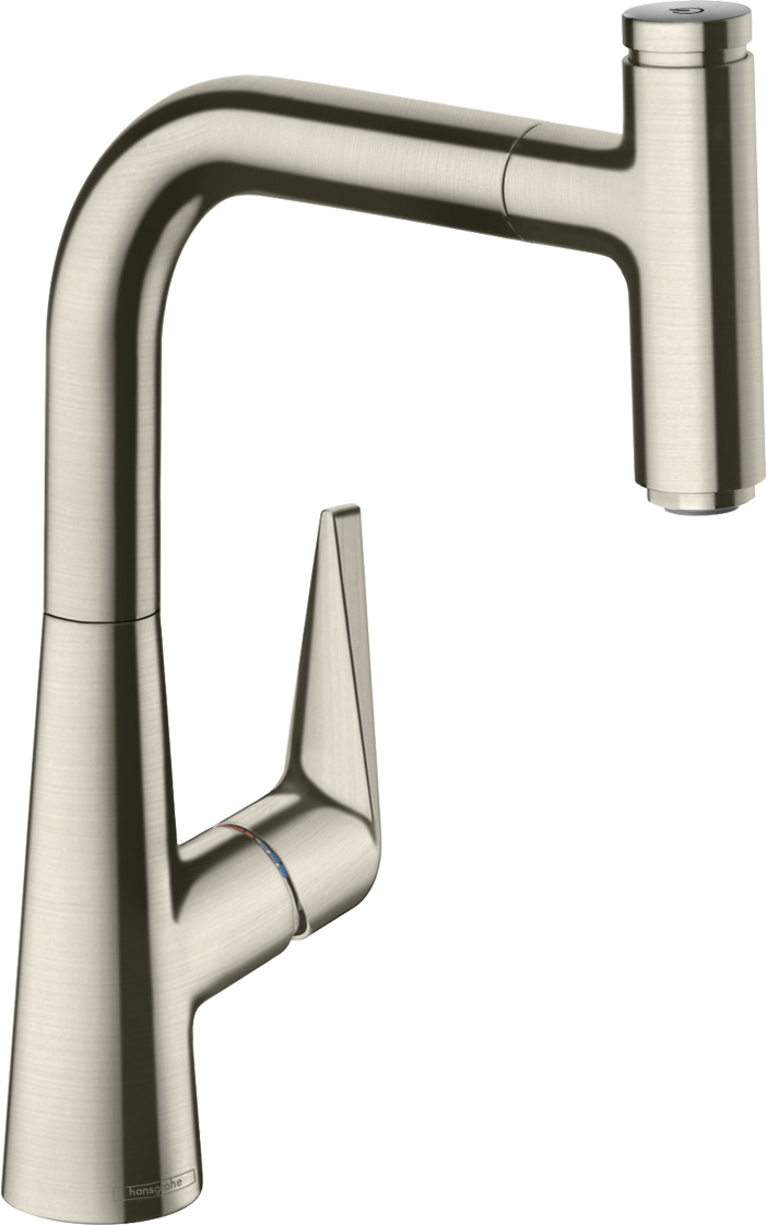 Single lever kitchen mixer 220, pull-out spout, 1jet