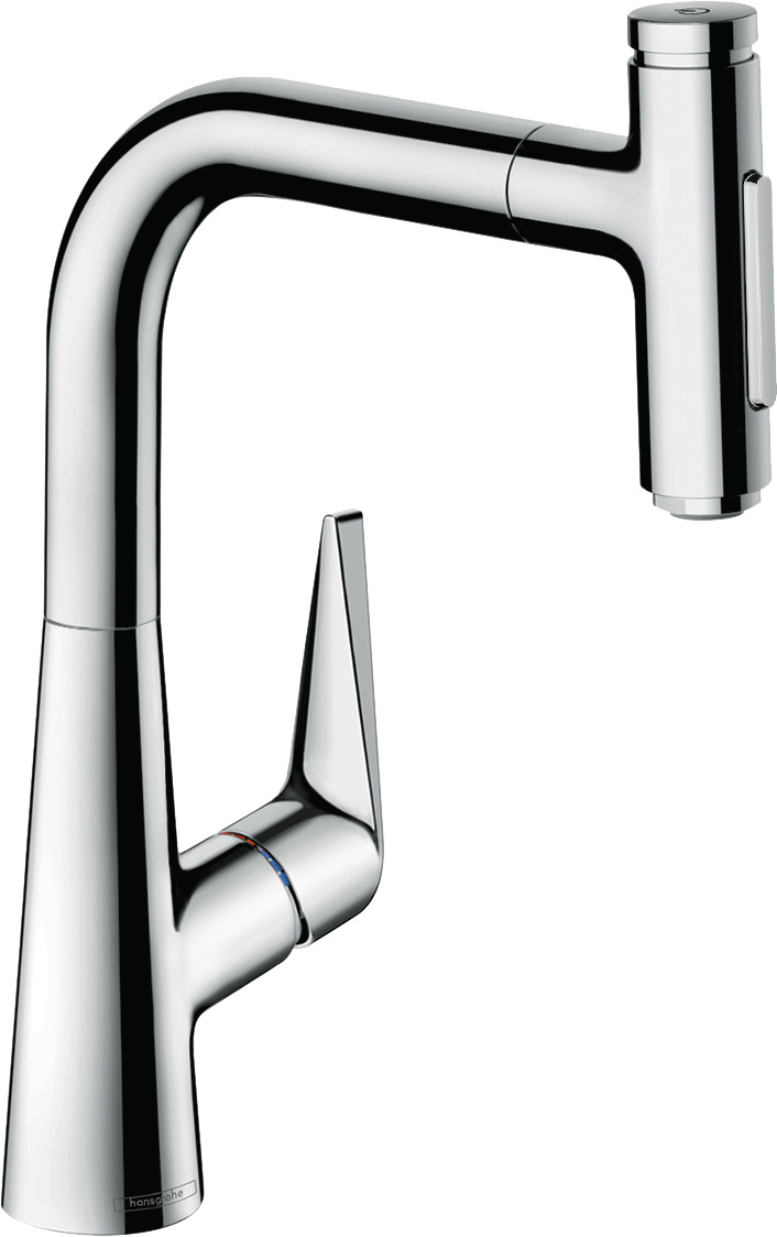 Single lever kitchen mixer 220, pull-out spray, 2jet