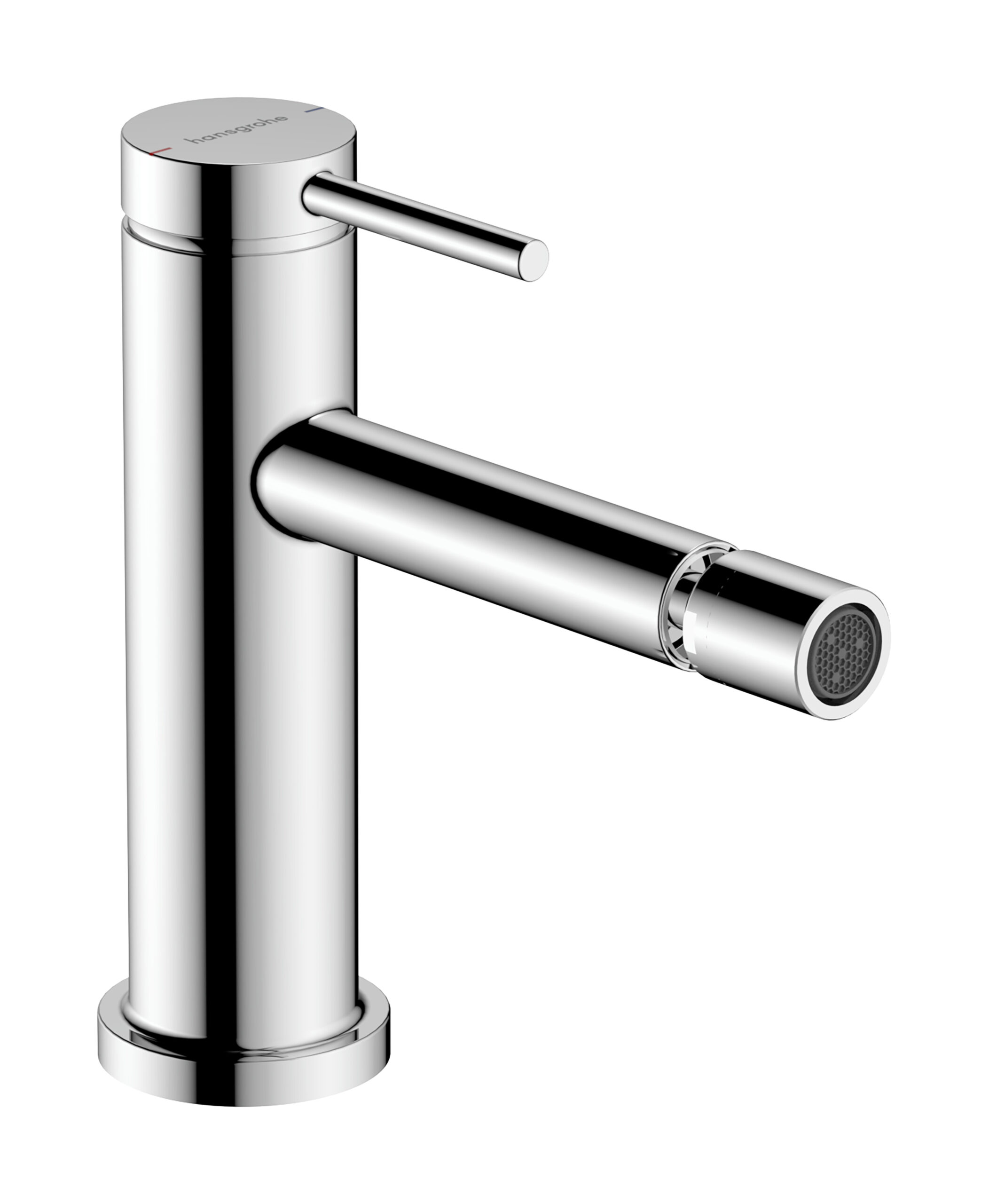 Single lever bidet mixer with pop-up waste set