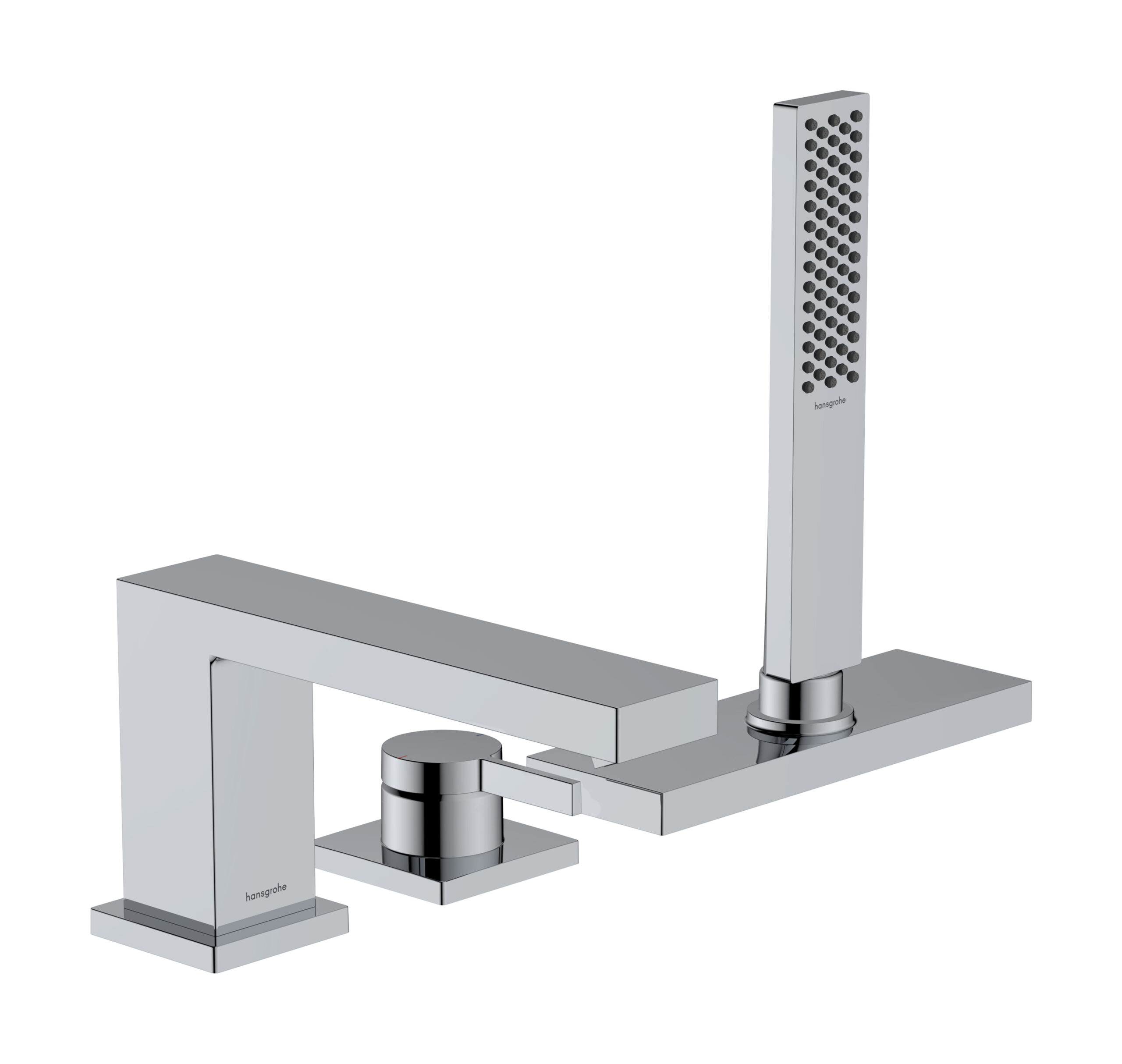 3-hole rim mounted single lever bath mixer with sBox