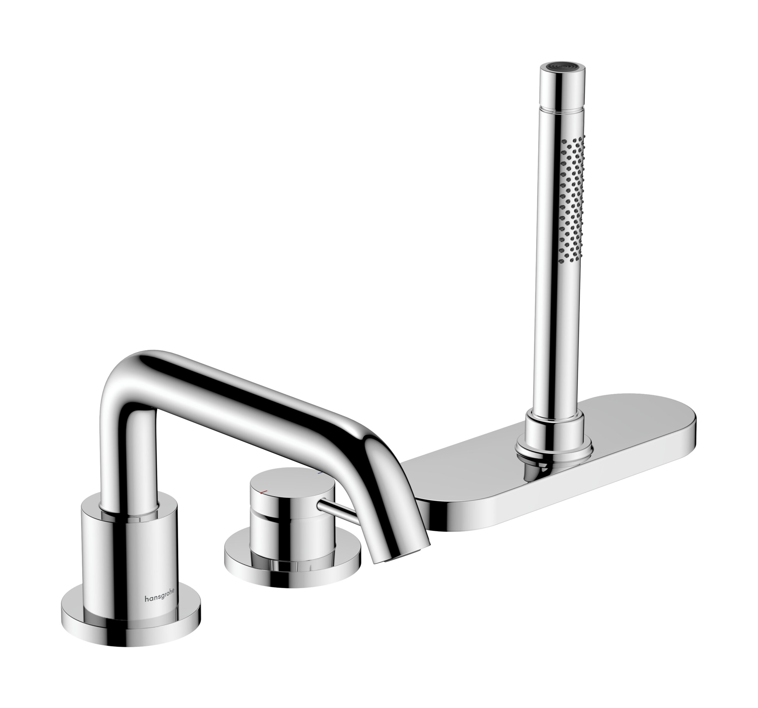 3-hole rim mounted single lever bath mixer with sBox