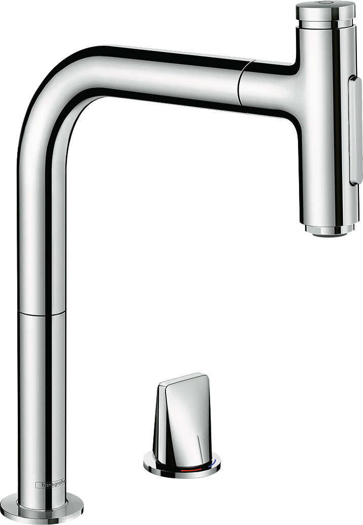2-hole single lever kitchen mixer 200, pull-out spray, 2jet