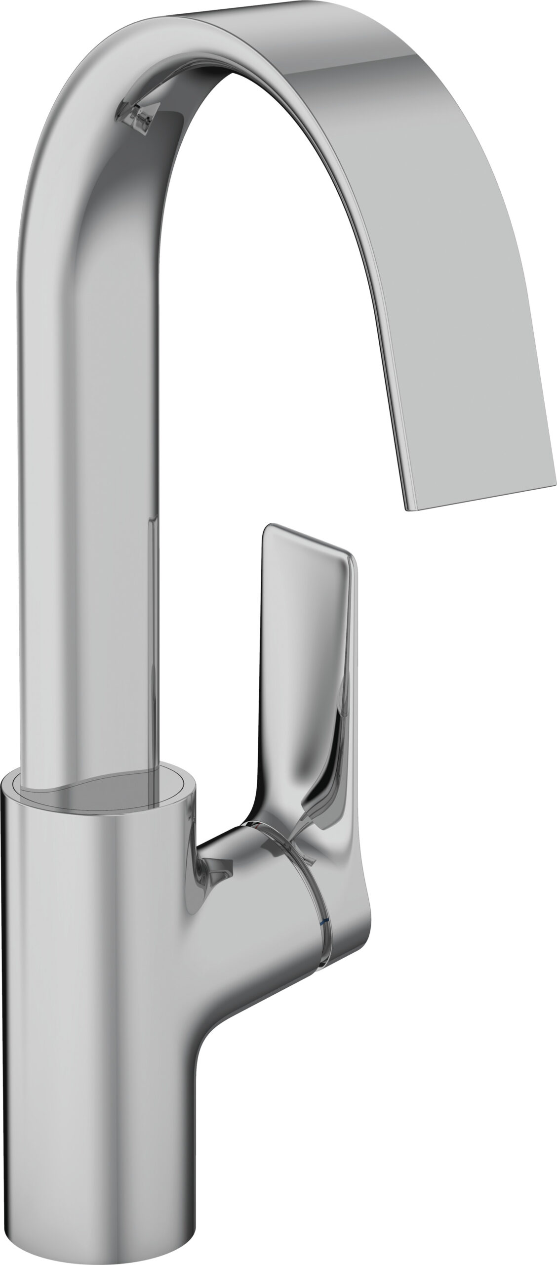 Single lever basin mixer 210 with swivel spout and pop-up waste set