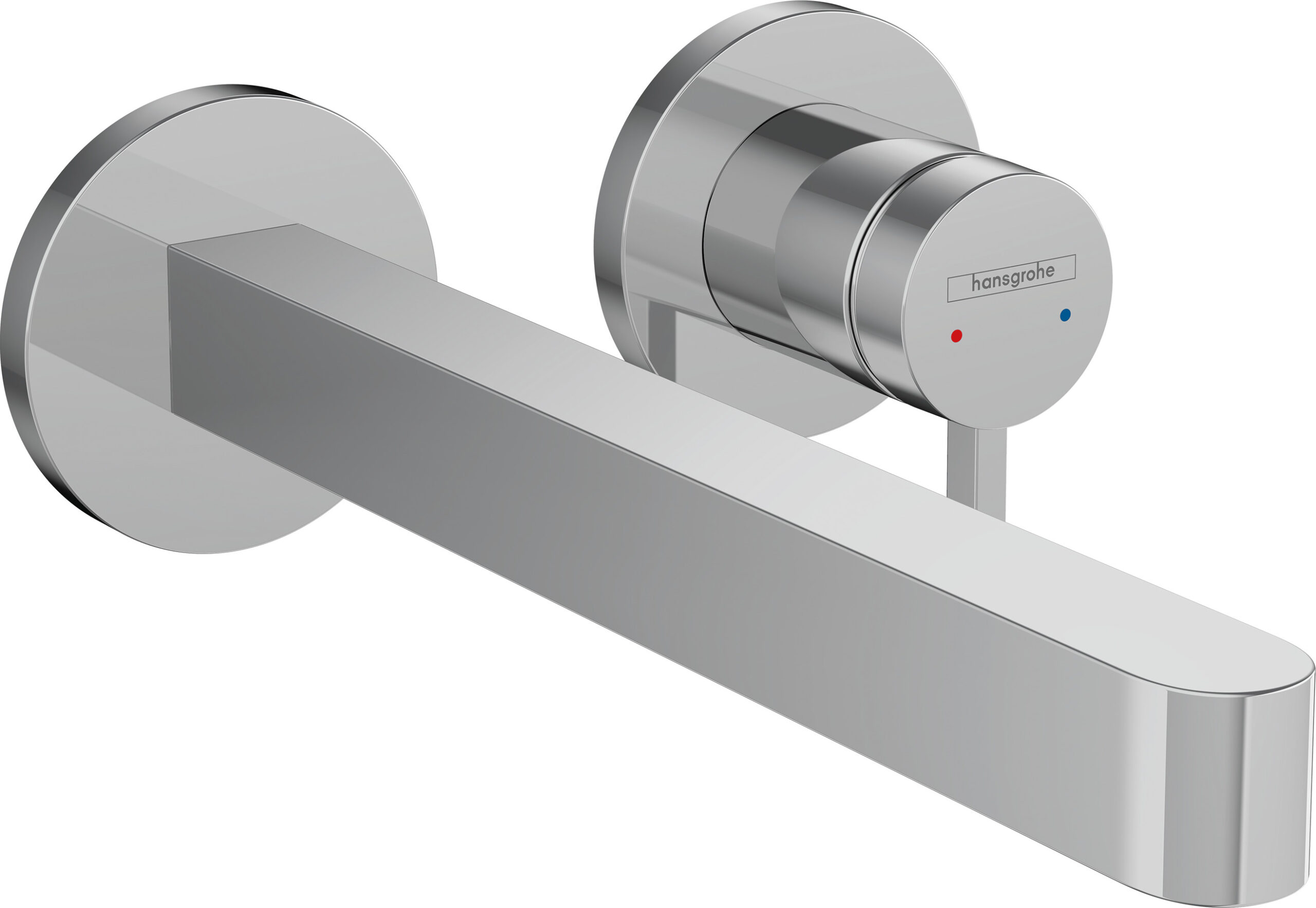 Single lever basin mixer for concealed installation wall-mounted with spout 22,8 cm