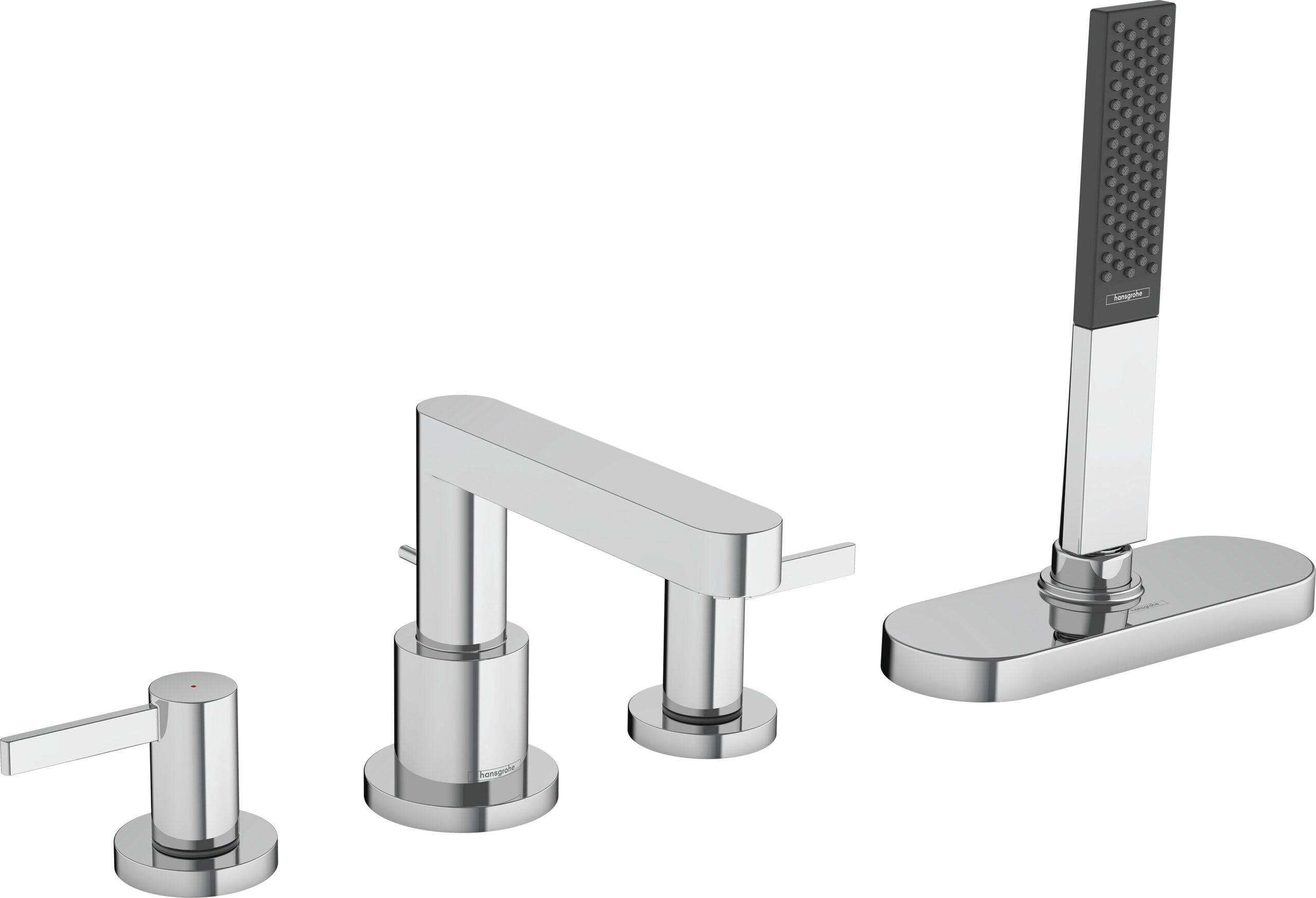 4-hole rim mounted bath mixer with sBox