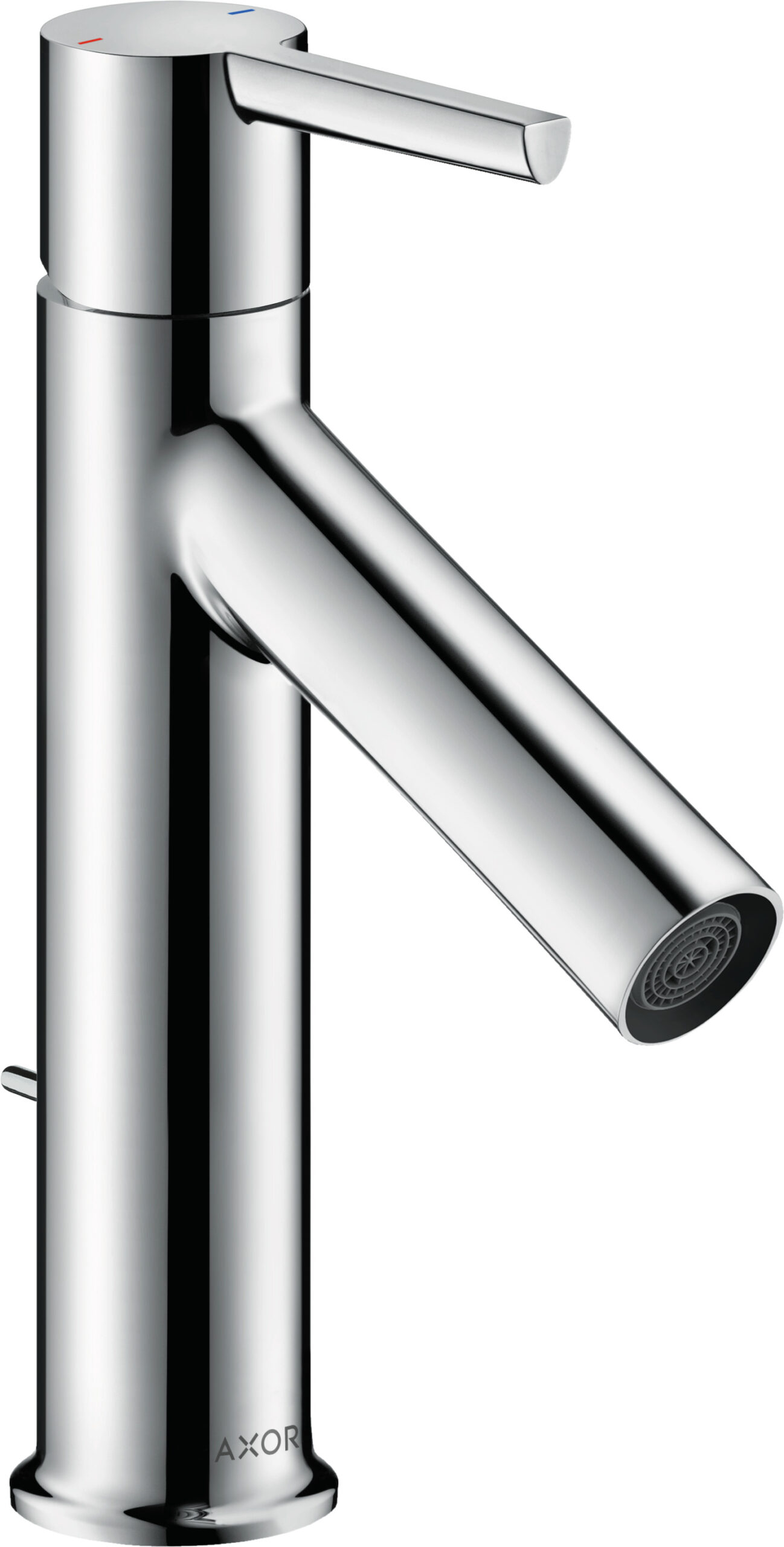 Single lever basin mixer 100 with lever handle and pop-up waste set