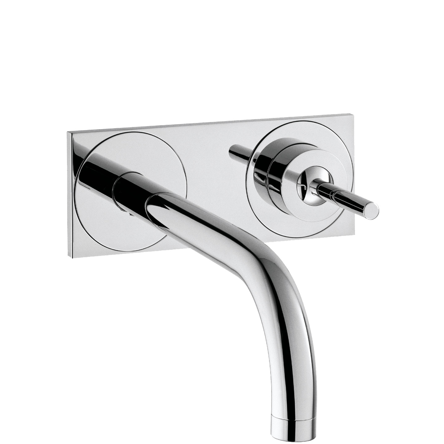 Single lever basin mixer for concealed installation wall-mounted with spout 225 mm and plate