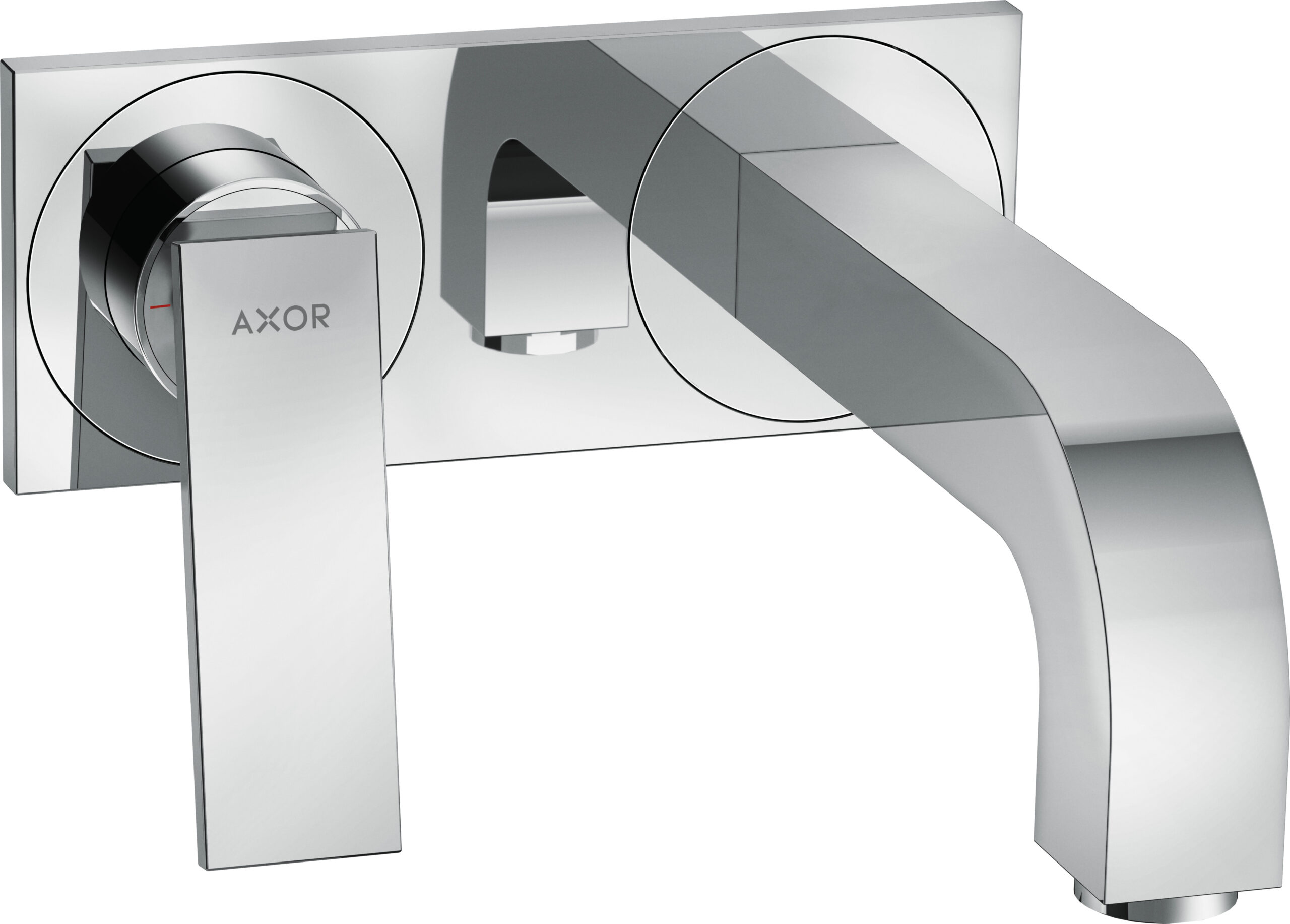 Single lever basin mixer for concealed installation wall-mounted with lever handle, spout 220 mm and plate