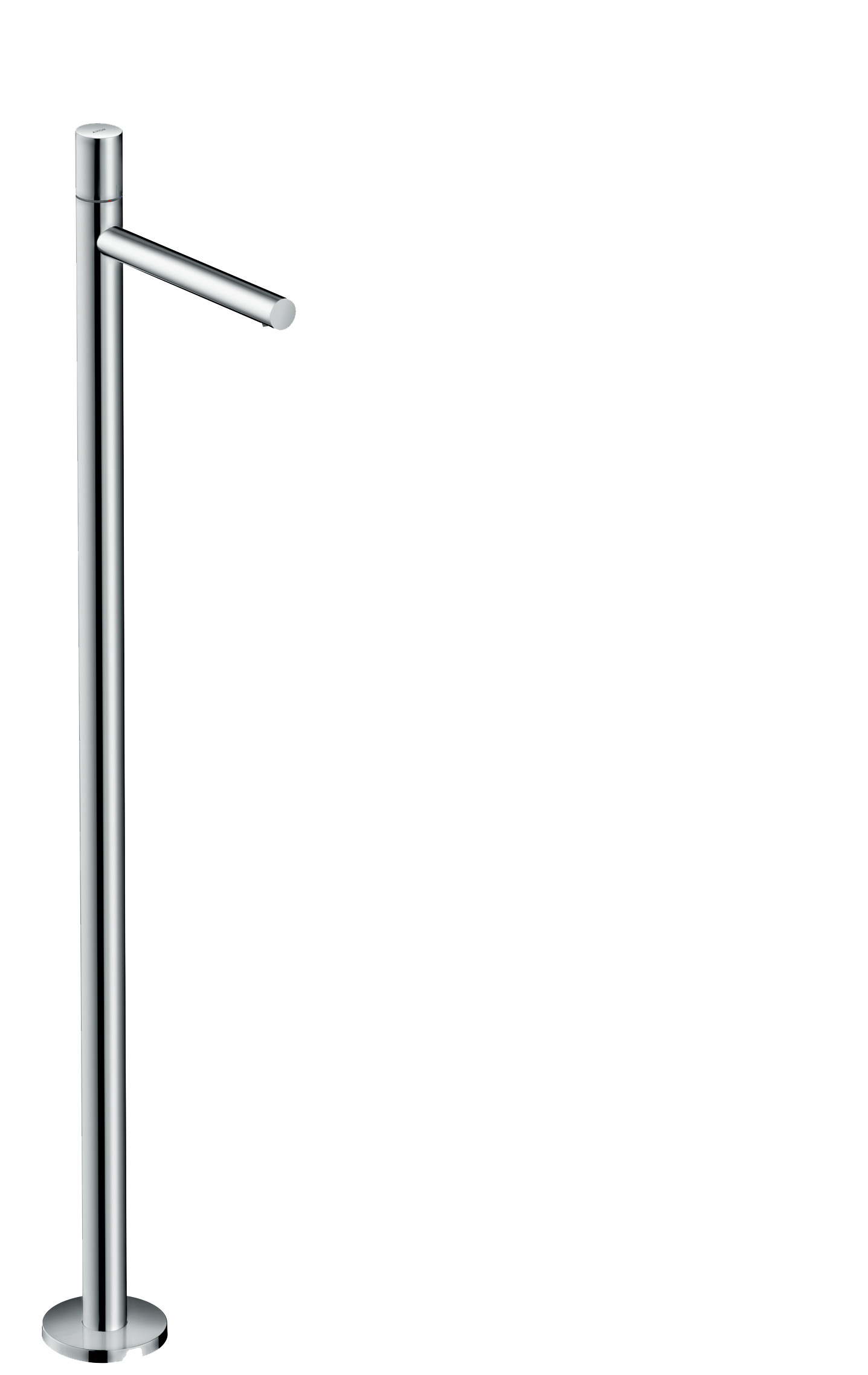 Single lever basin mixer floor-standing with zero handle without waste set