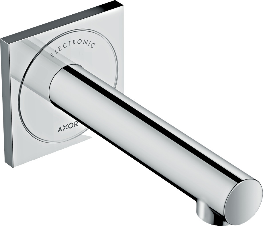 Electronic basin mixer for concealed installation wall-mounted with spout 161 mm