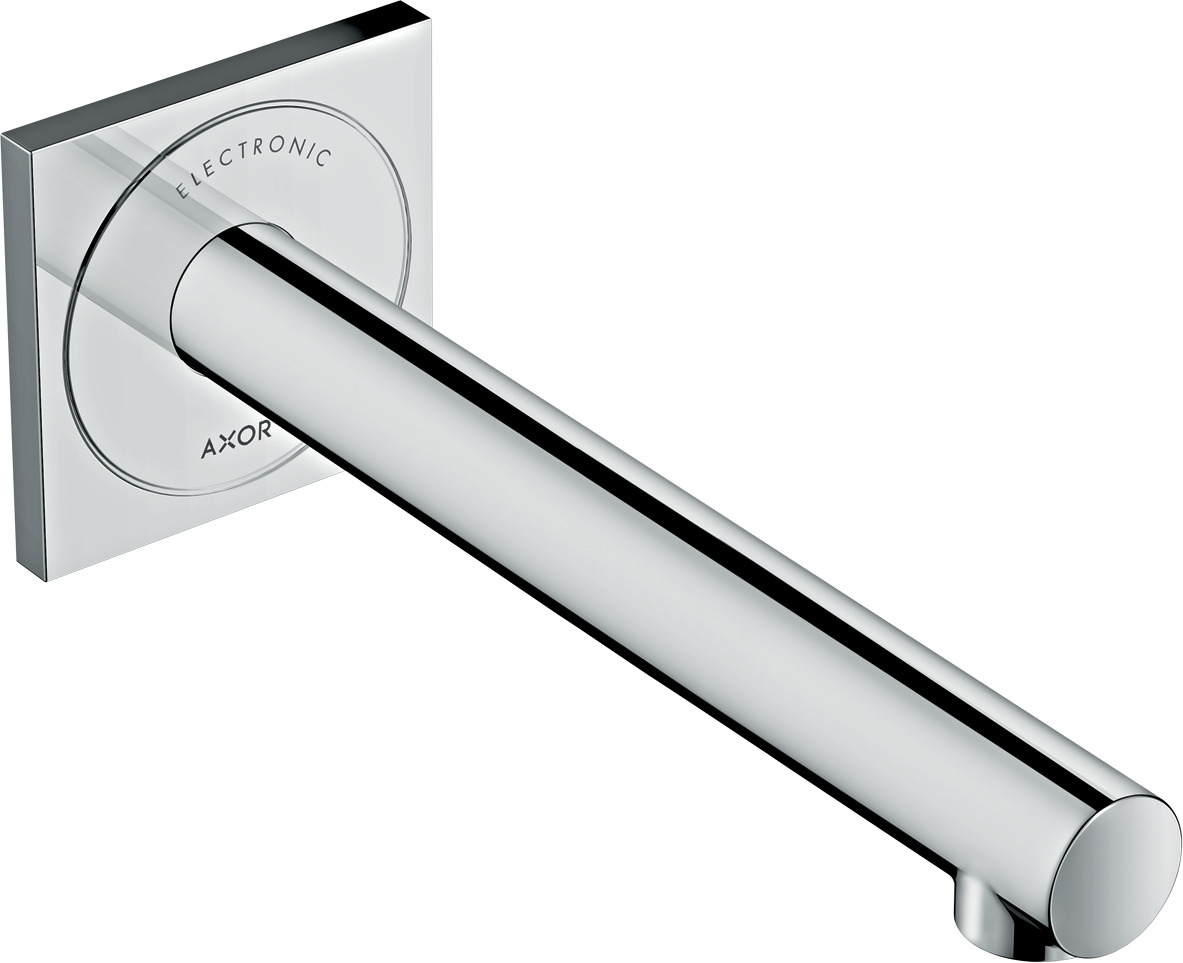 Electronic basin mixer for concealed installation wall-mounted with spout 221 mm