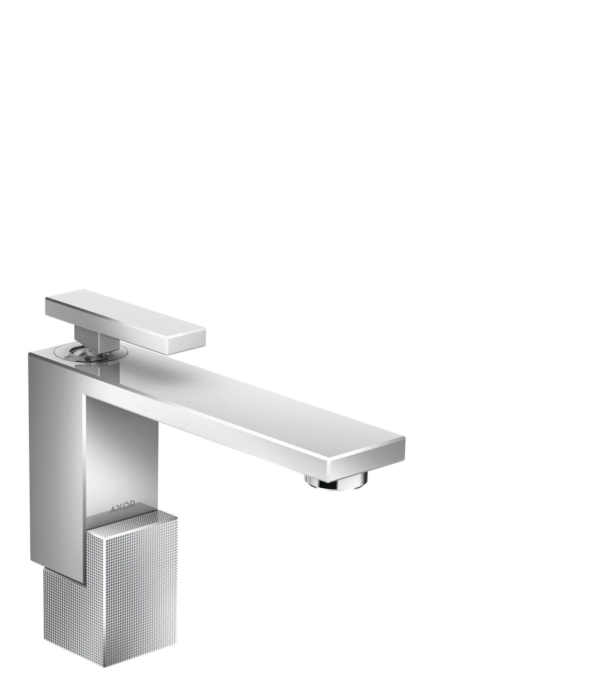 Single lever basin mixer 130 with push-open waste set – diamond cut