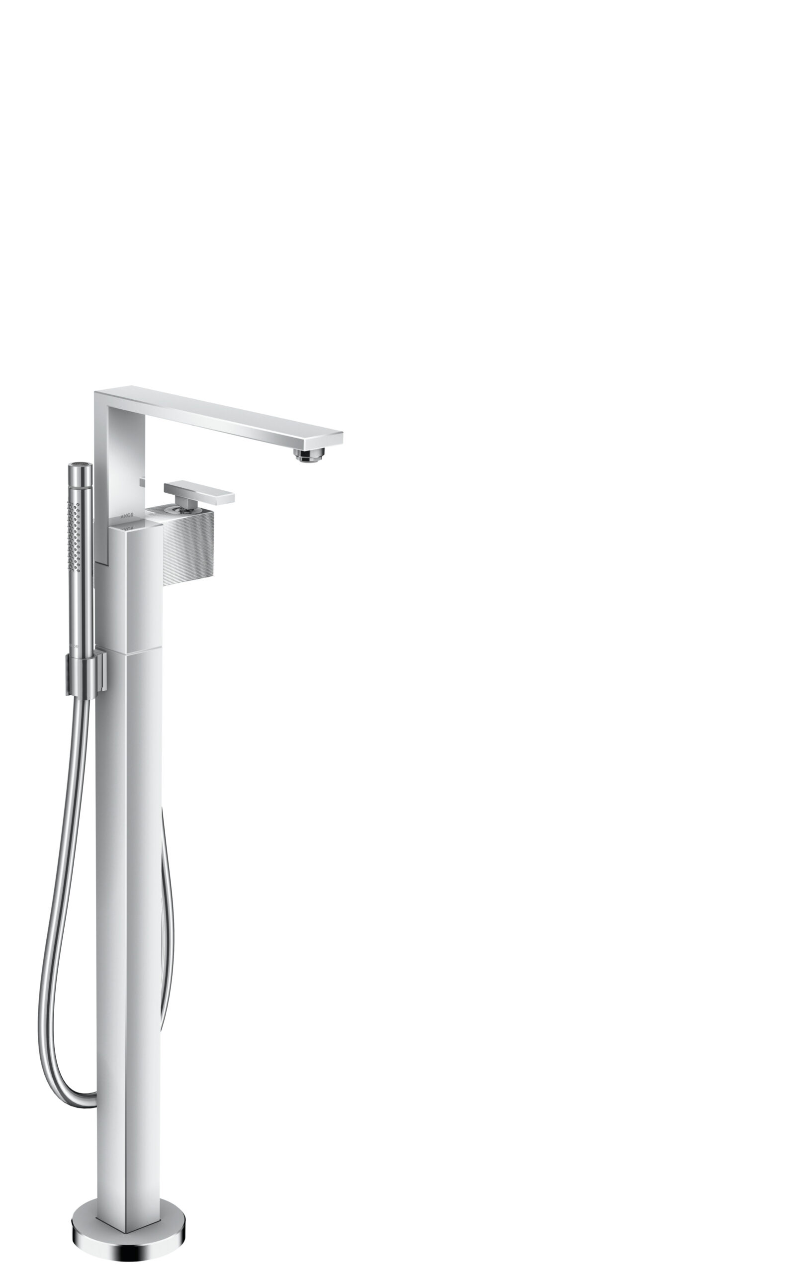 Single lever bath mixer floor-standing – diamond cut