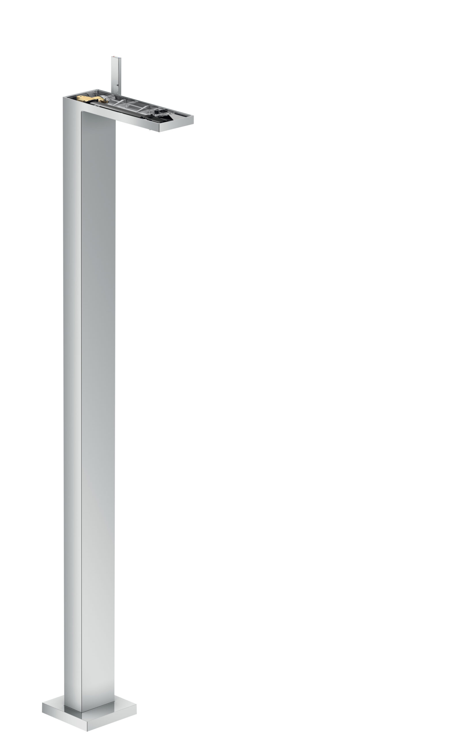 Single lever basin mixer floor-standing with push-open waste set without plate