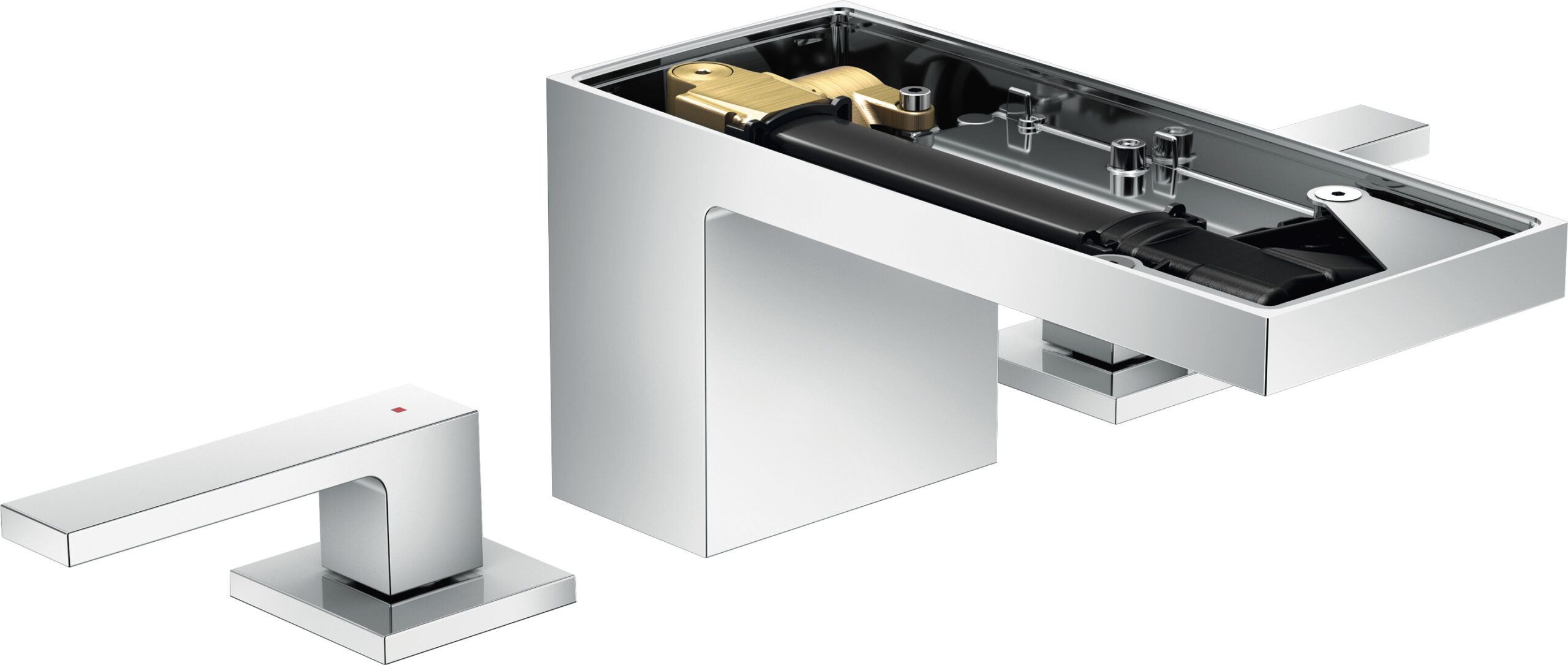3-hole basin mixer 70 with push-open waste set without plate