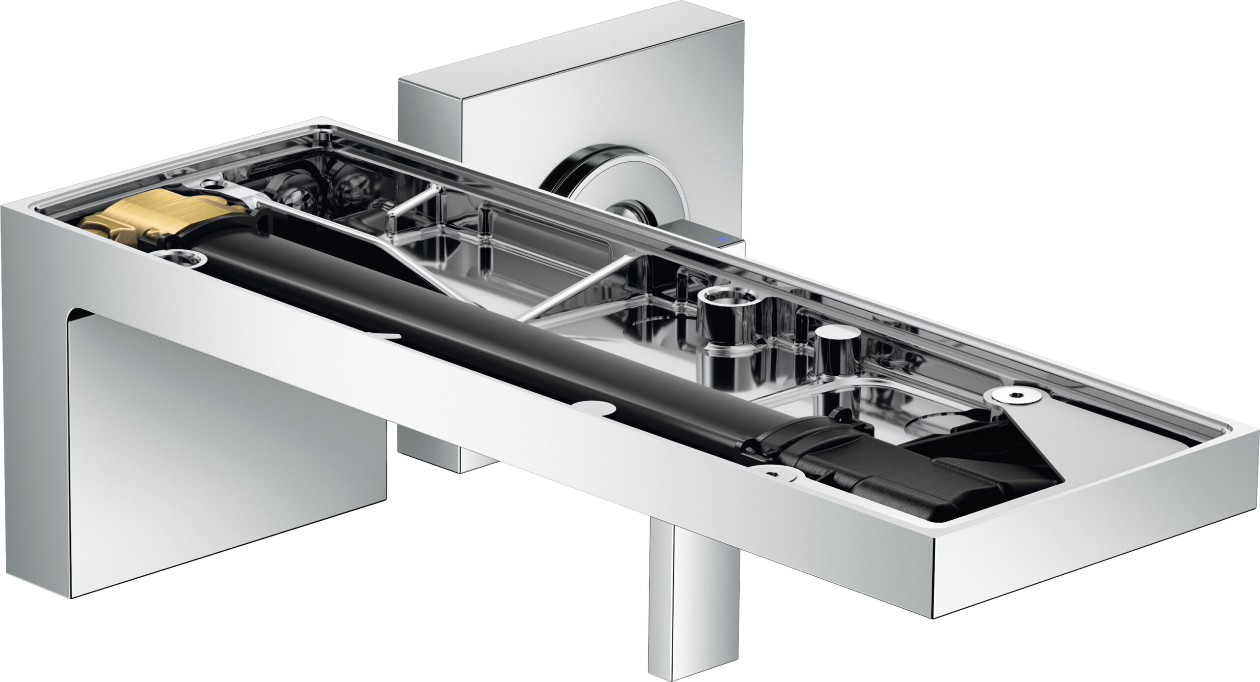 Single lever basin mixer for concealed installation wall-mounted with spout 221 mm without plate