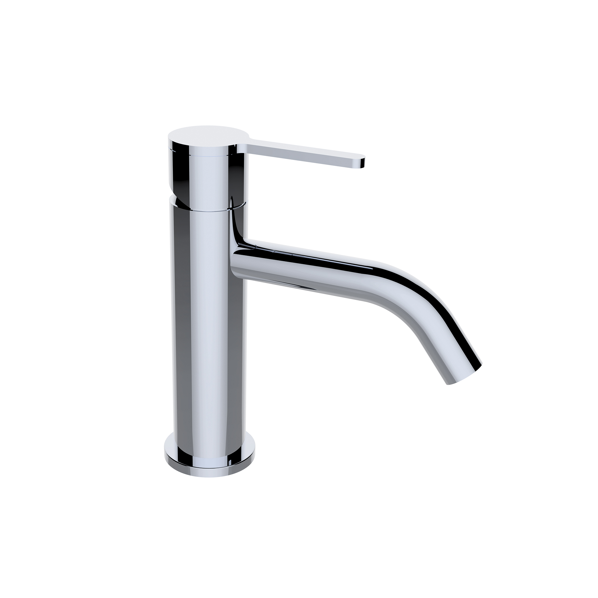 Single-lever basin mixer with aerator and flexible hoses 3/8″ >350mm.