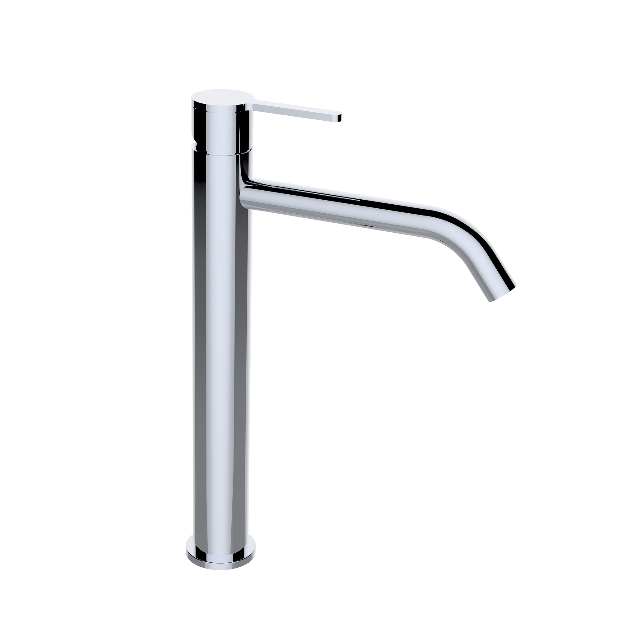 Single-lever basin mixer with aerator and flexible hoses 3/8″ >350mm.