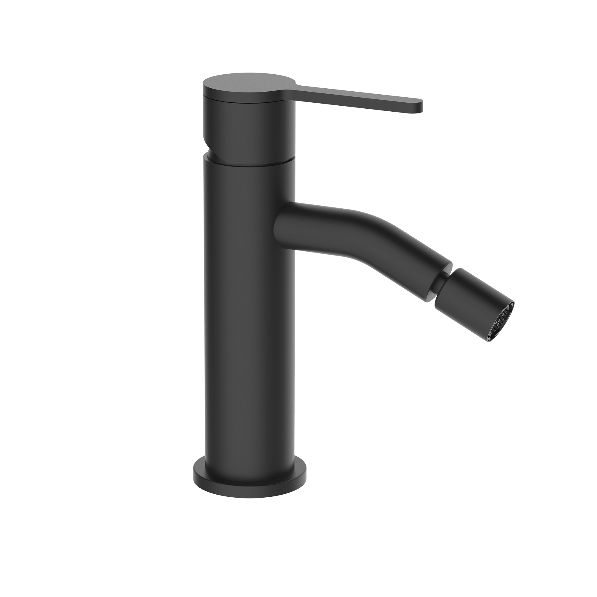 Single-lever bidet mixer with swivel aerator and flexible hoses 3/8″ >350mm.