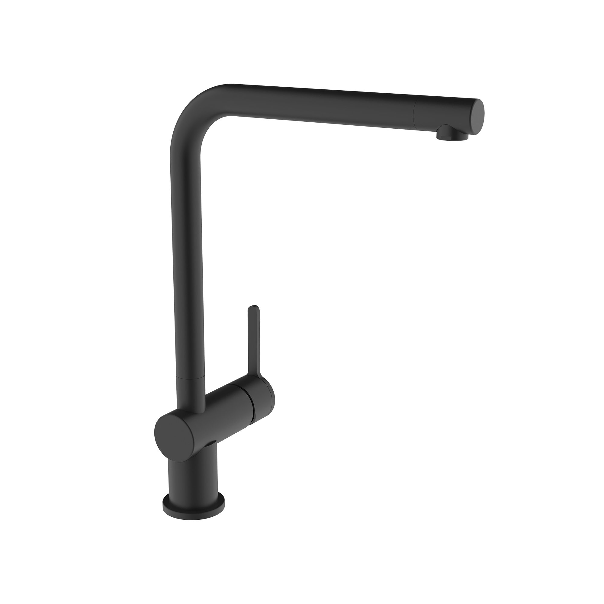 Single-lever sink mixer with aerator, swivel spout and flexible hoses 3/8″ >350mm.