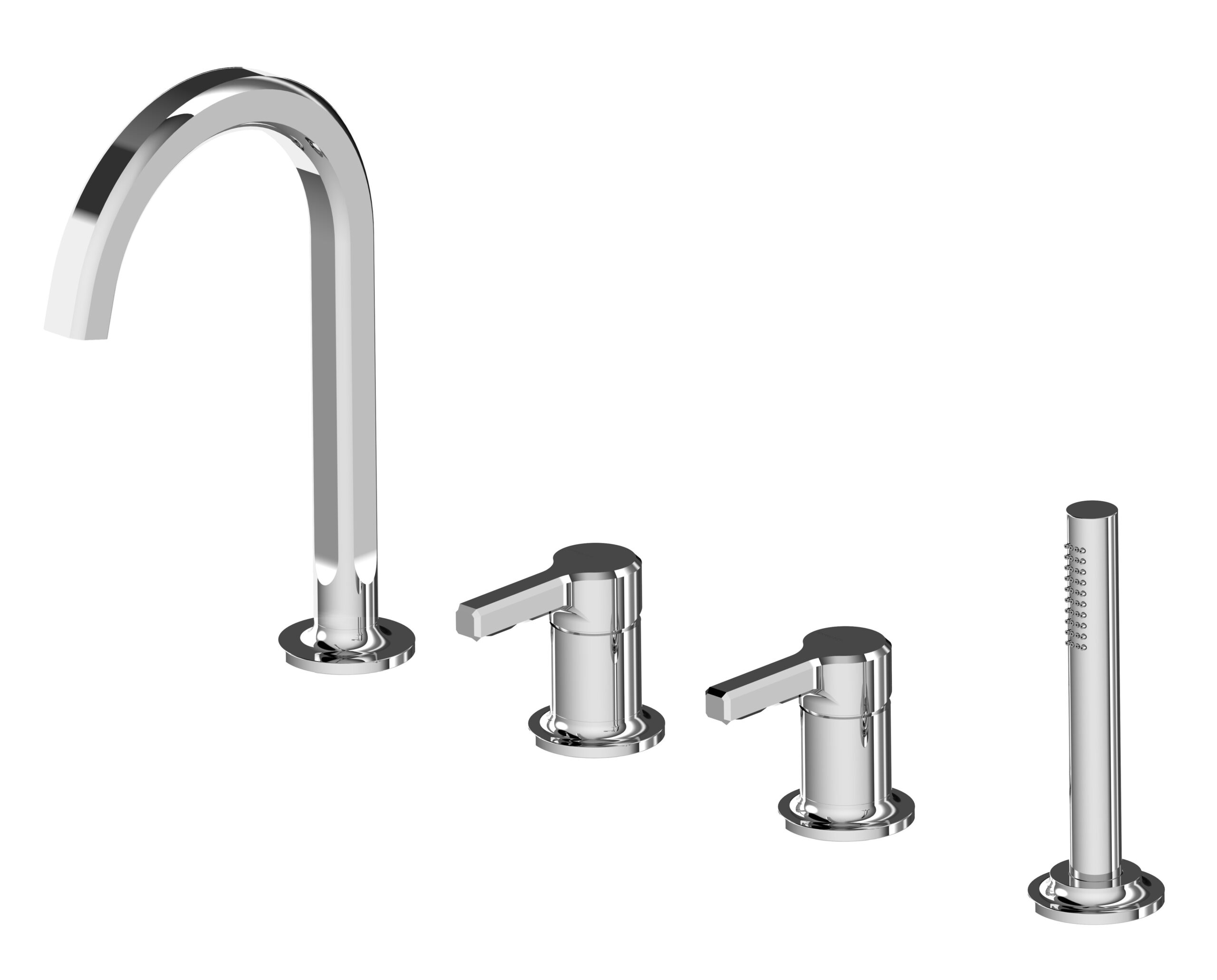 4 hole deck-mounted bathtub