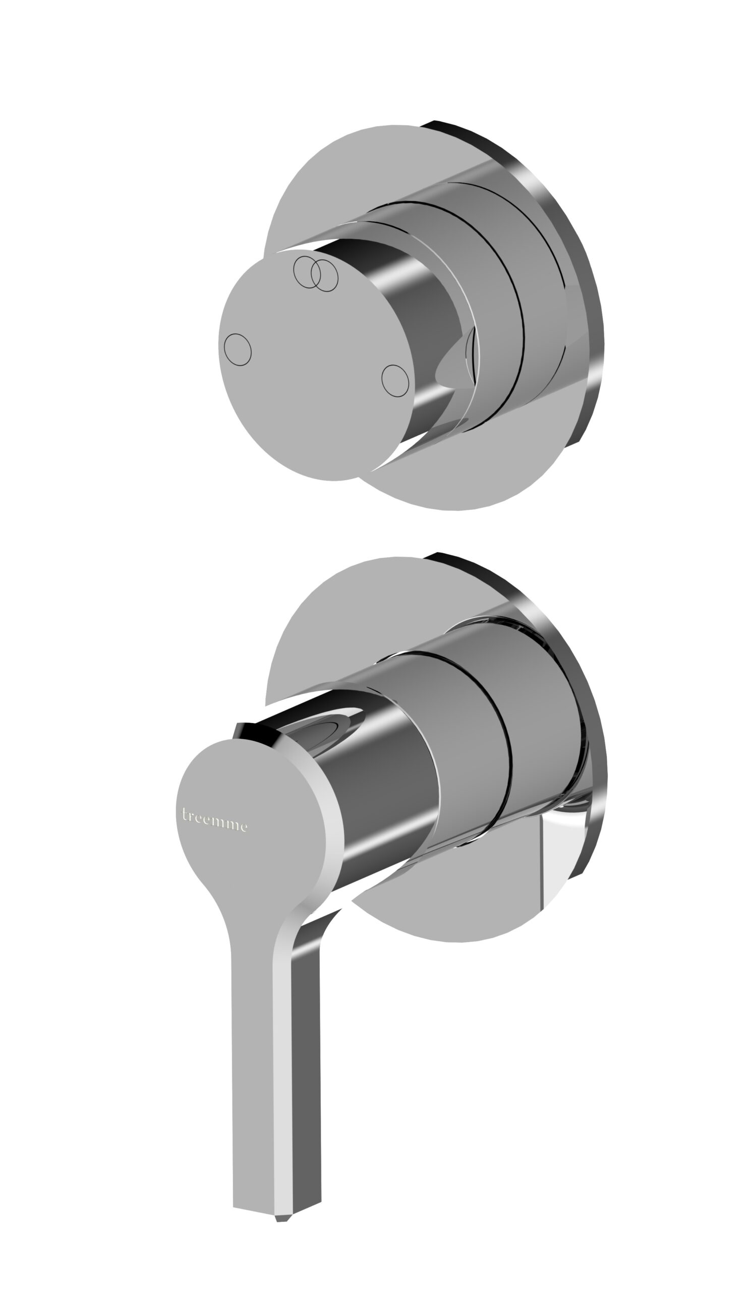 Concealed mixer with 2 ways diverter
