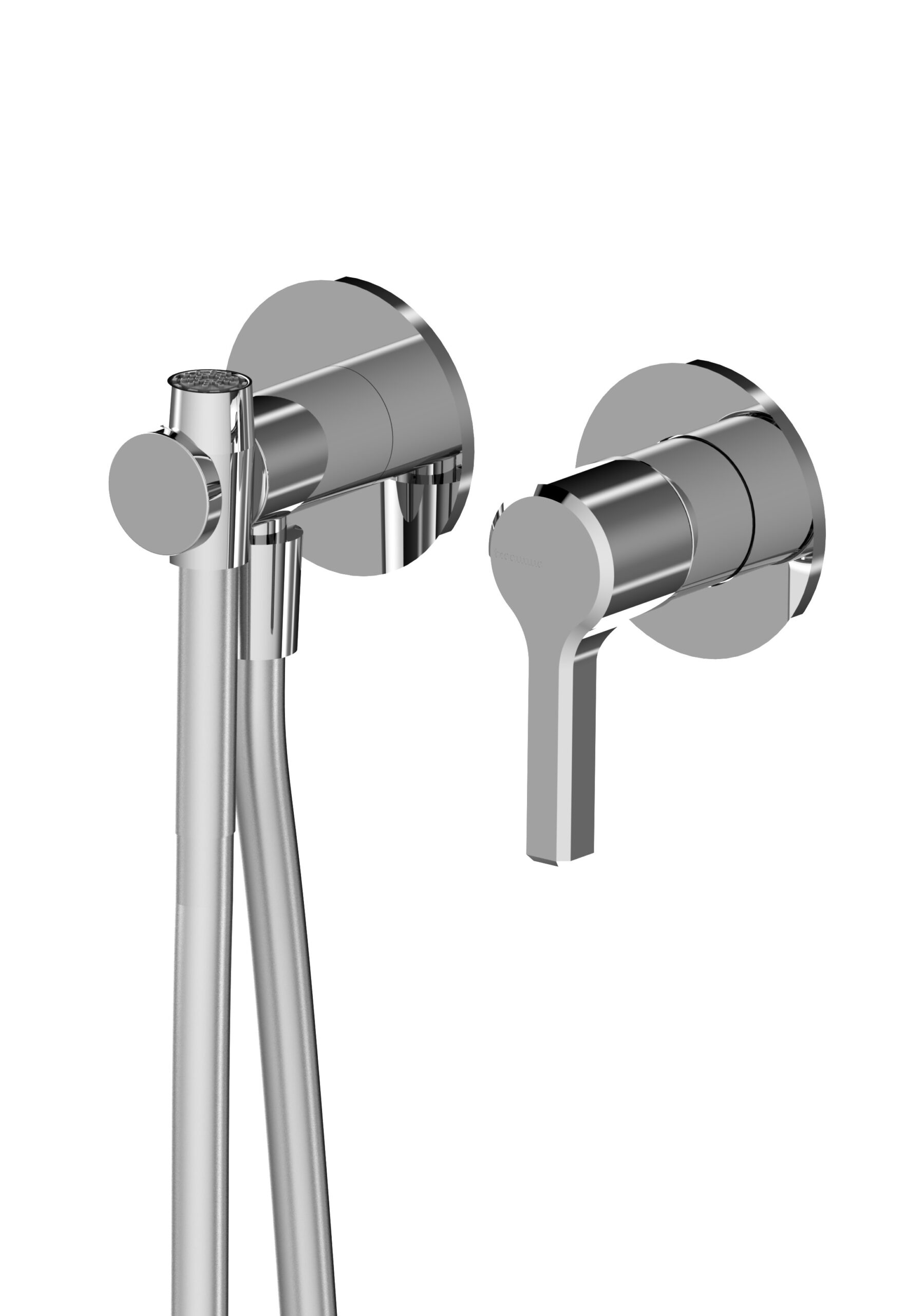 Concealed mixer with wc hand shower