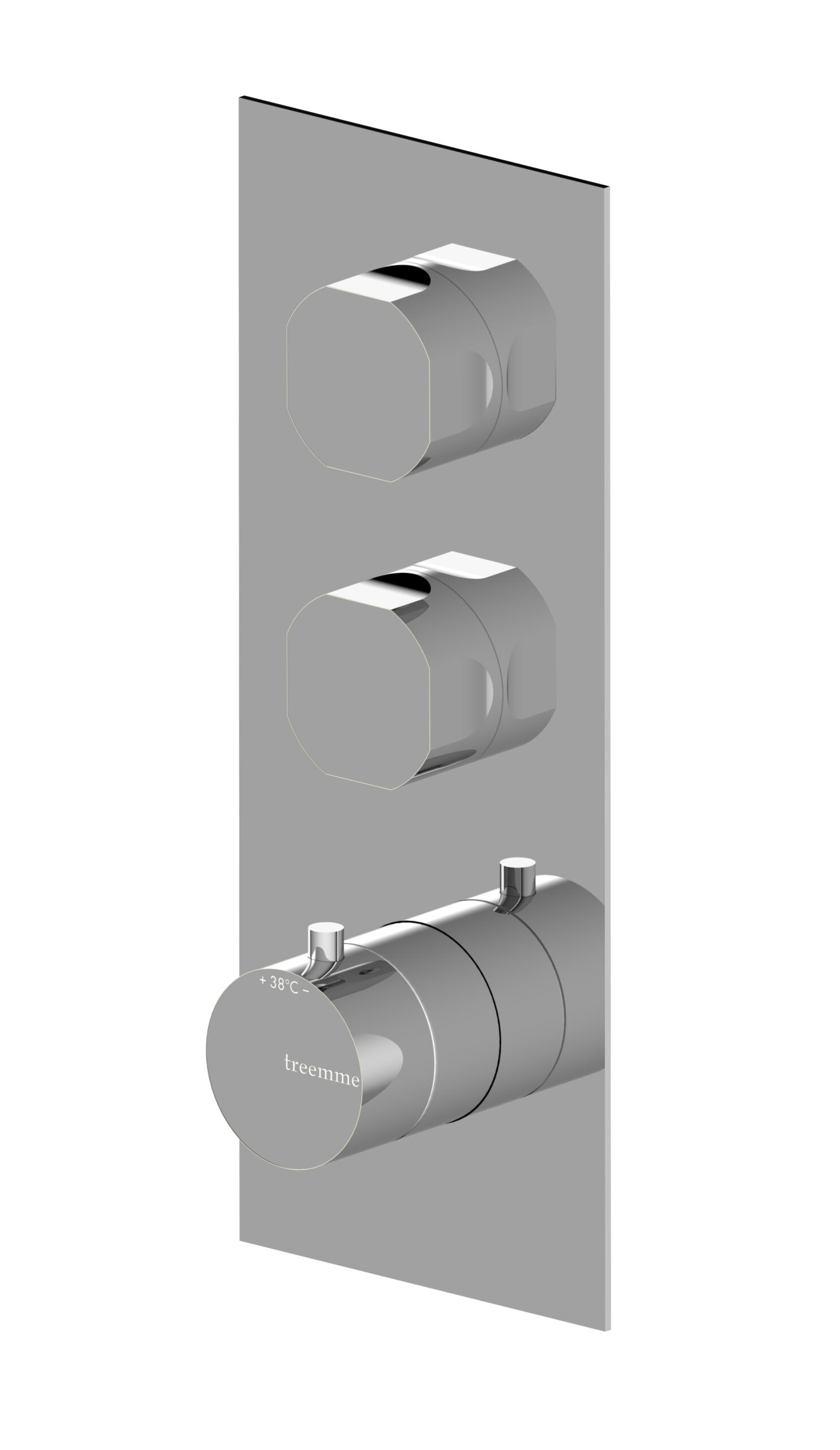 2 ways concealed thermostatic