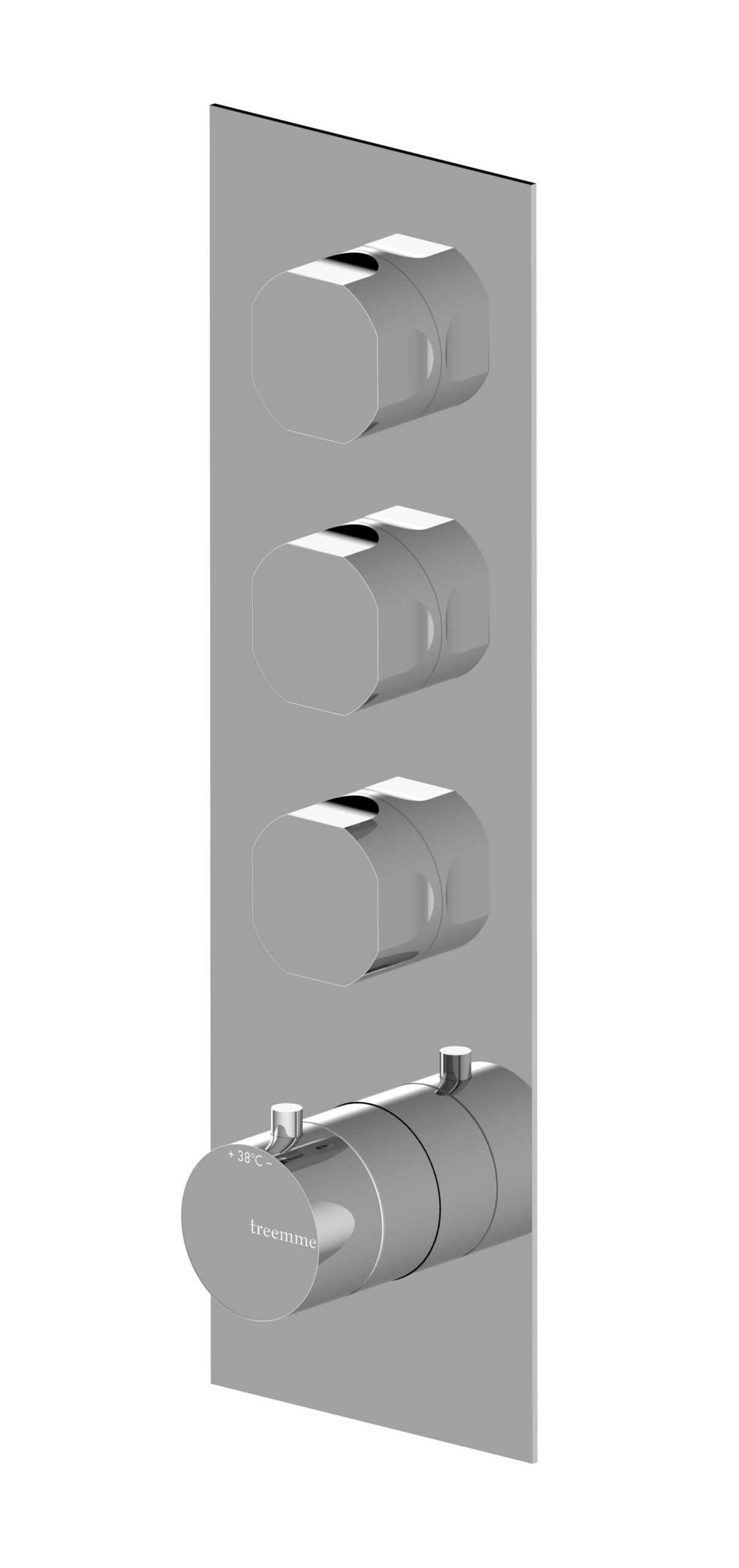 3 ways concealed thermostatic