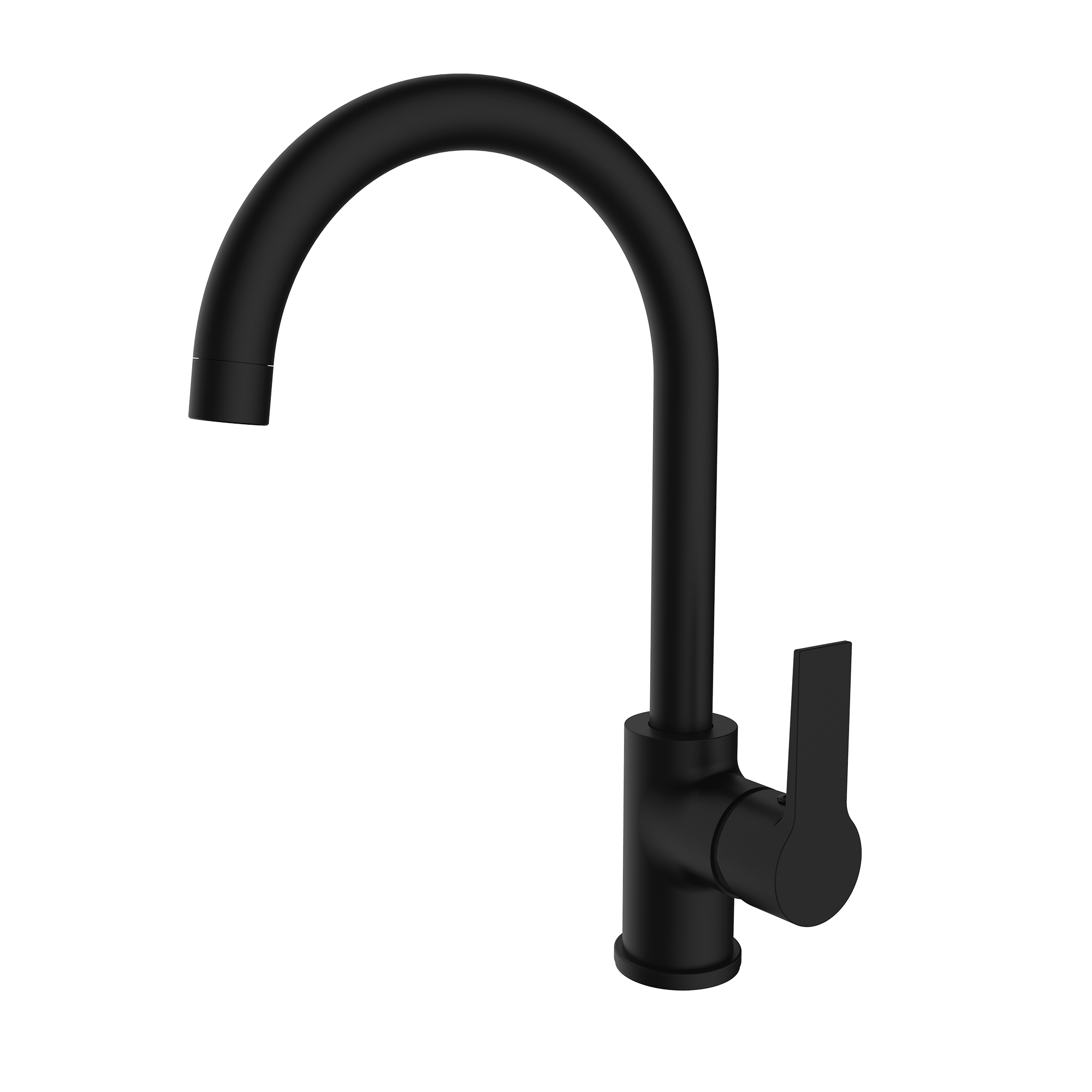 Single-lever sink mixer with aerator, swivel spout and flexible hoses 3/8″ >350mm.