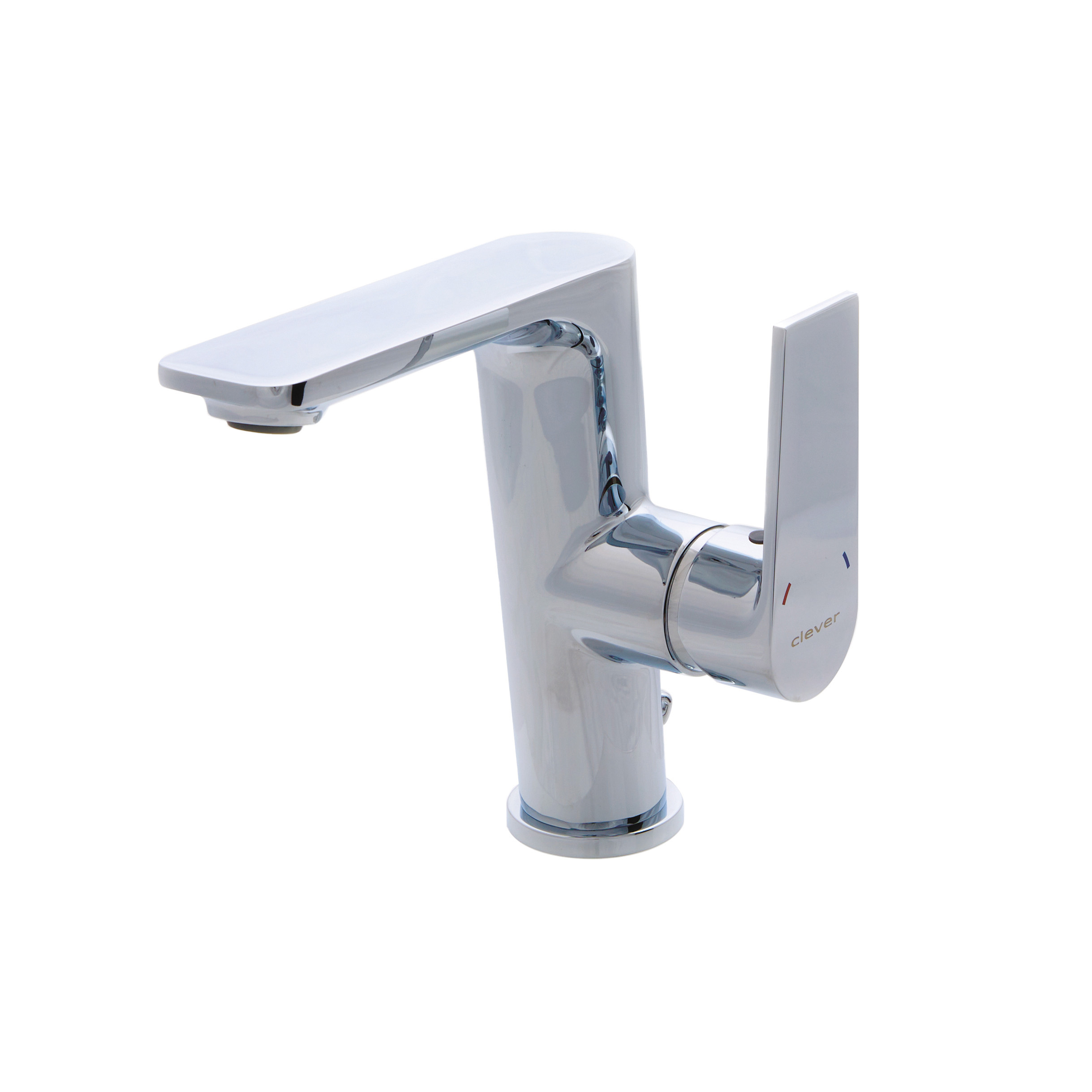 Single-lever basin mixer with aerator and flexible hoses 3/8″ >350mm.