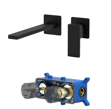 Waschtisch-Wandarmatur Ausladung 15 cm, wassersparend
Single Lever Basin mixer wall mounted, spout lenght 15 cm, water-saving