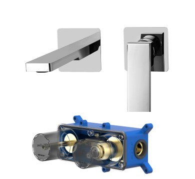 Waschtisch-Wandarmatur Ausladung 20 cm, wassersparend
Single Lever Basin mixer wall mounted, spout lenght 20 cm, water-saving