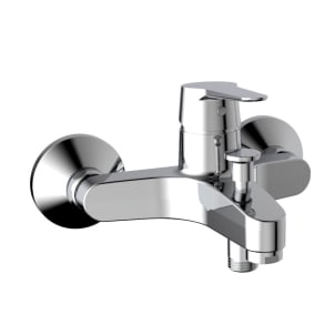 Wall mounted bath-shower mixer (without accessories)