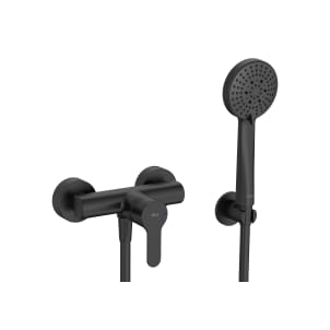 Wall-mounted shower mixer with shower accessories