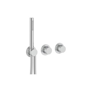 Built-in thermostatic mixer 2 ways, with Hand shower kit (outlet A)