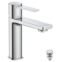 Basin mixer std with click clack waste, cold start