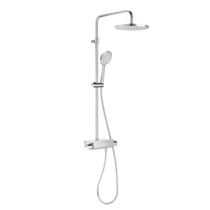 Round therm shower column w/shelf