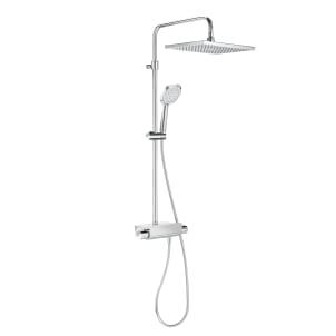 Square shower column w/shelf
