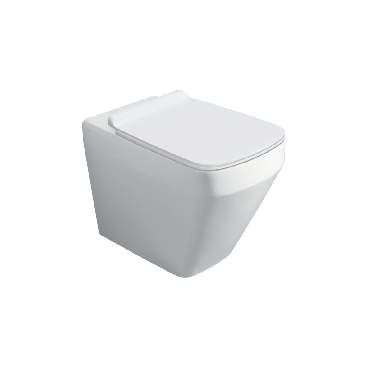Water Closet Pan (Rimless) 4.5L Vitreous China Pedestal P TrapBack to Wall Matched with In Wall 4.5/3L Dual Flush Cistern